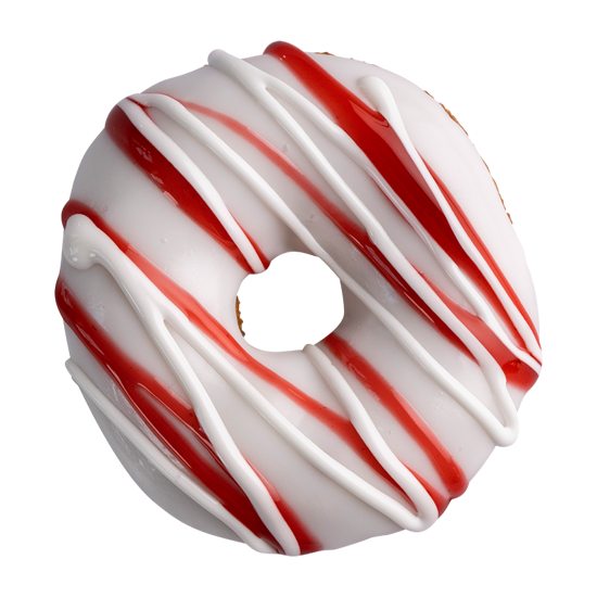 Glazed Donut with Raspberry & Marshmallow Drizzle
